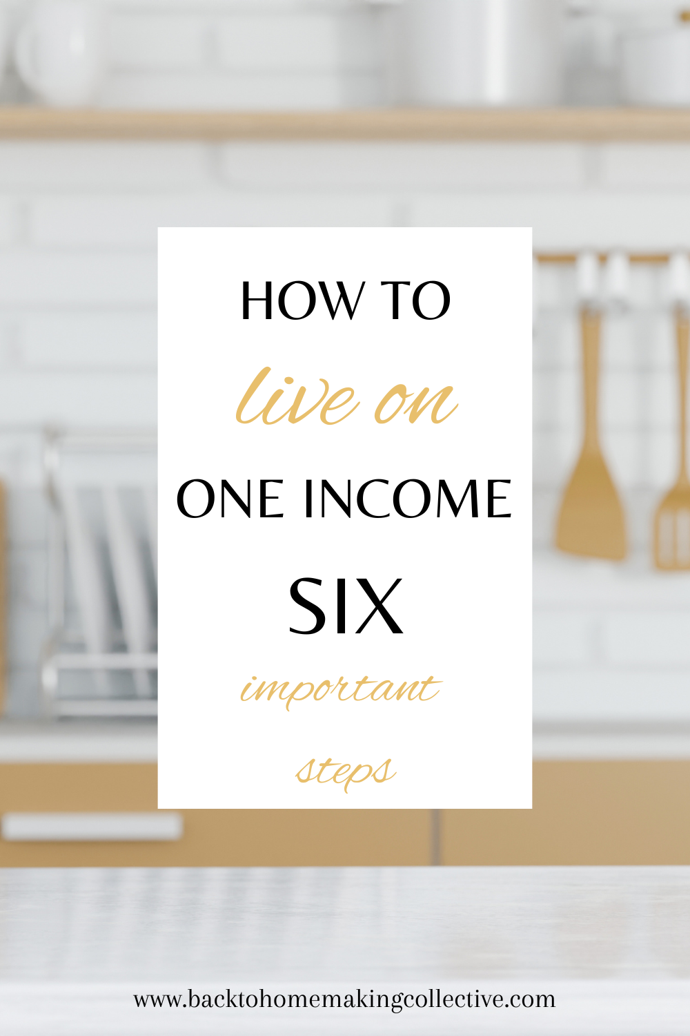 Living on one income