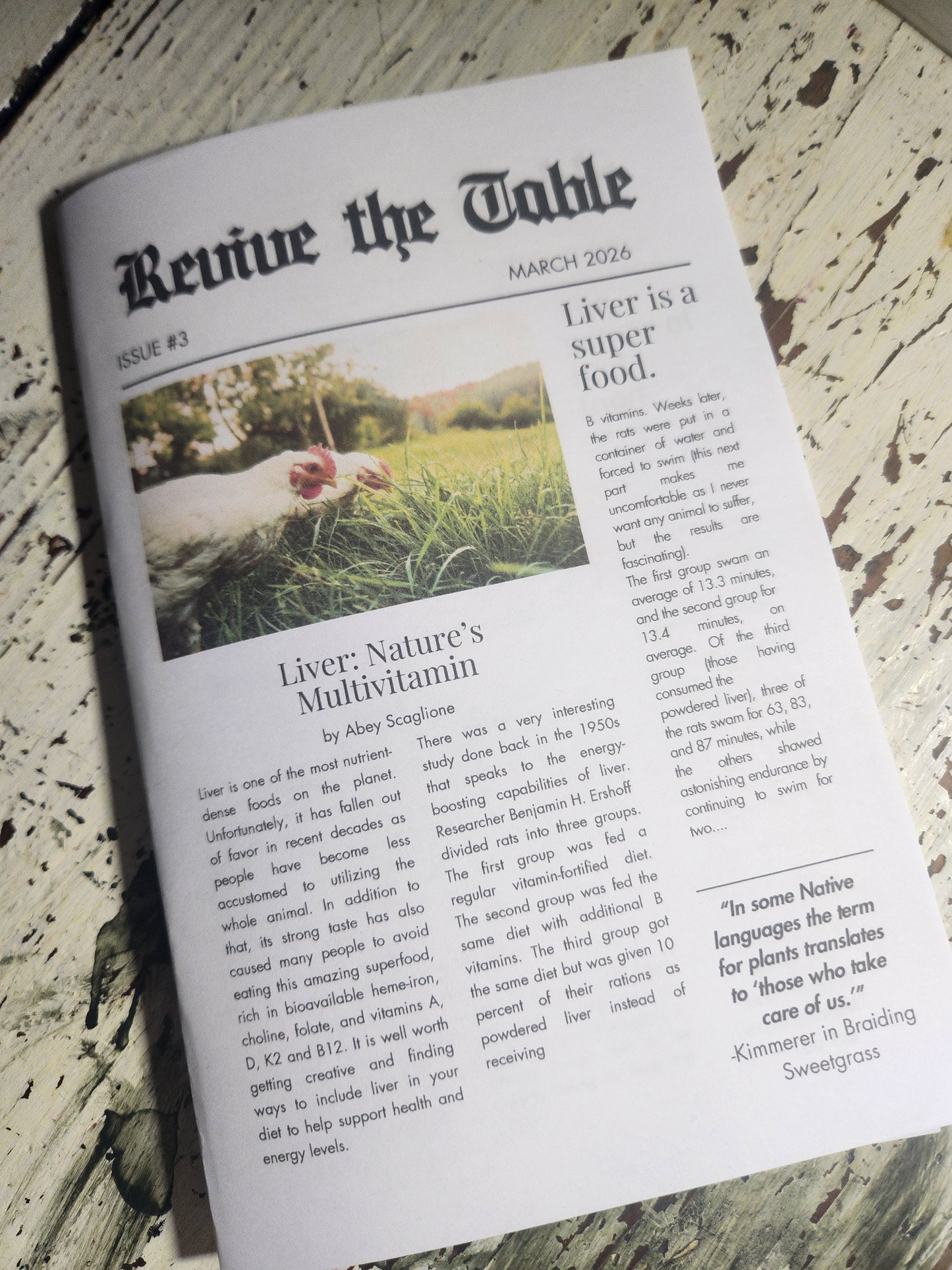 Revive the Table Journal!