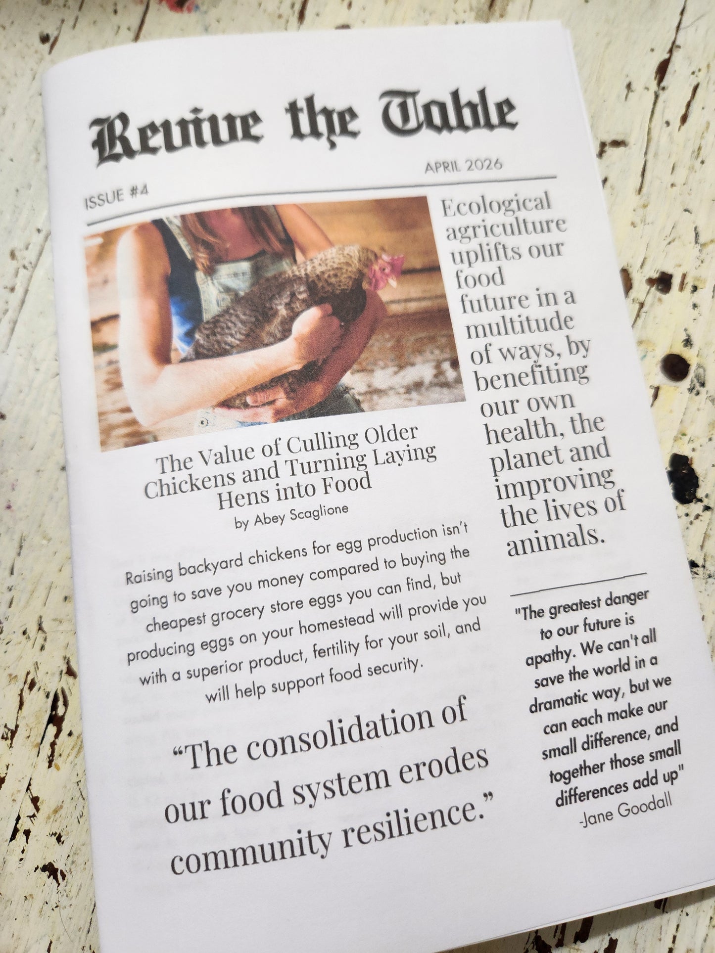 Revive the Table Journal!