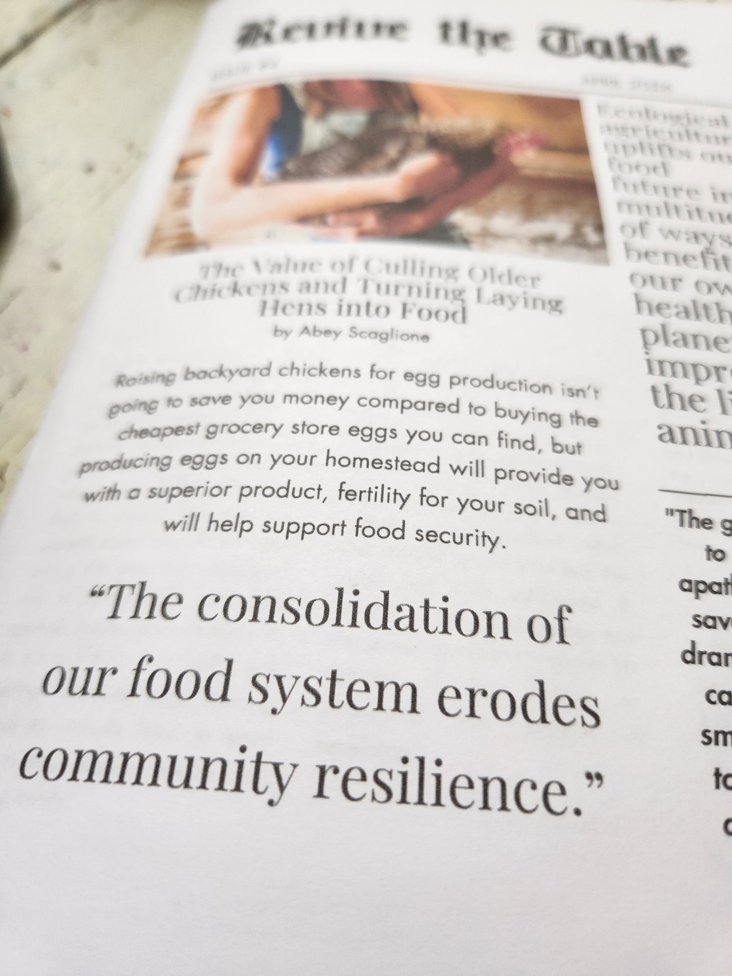 Revive the Table Journal!