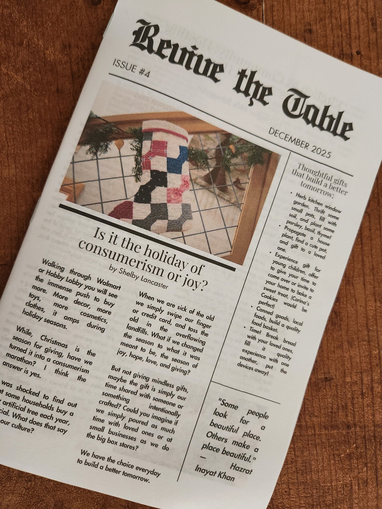 Revive the Table Journal!