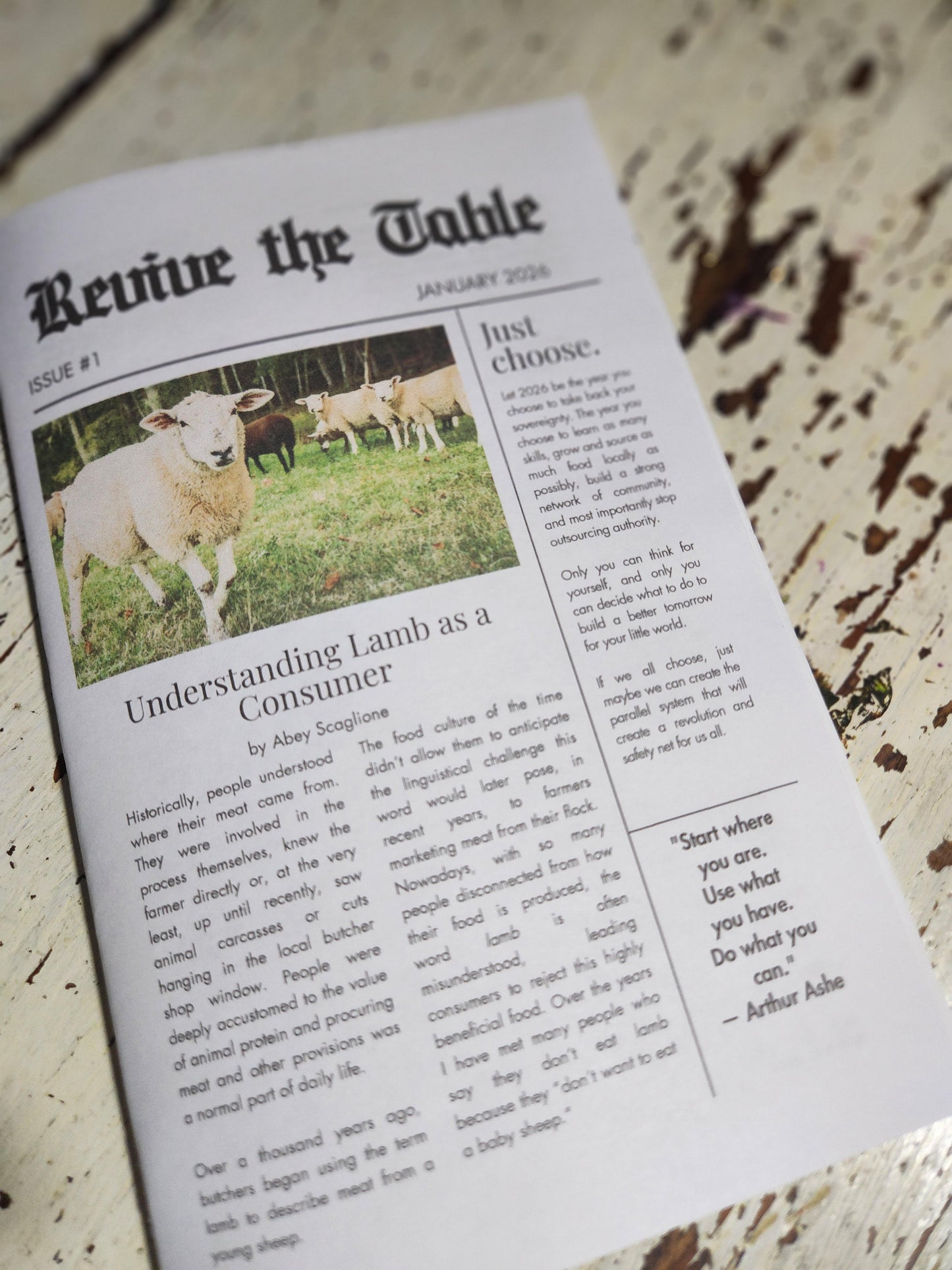 Revive the Table Journal!